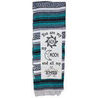 "You are my Sun, my Moon and all my Stars" patch mexican blanket