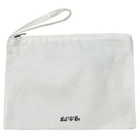 Back view of Natural Zipper Pouch