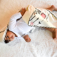 Picture of Baby Wrapped Up in Baby Hooded Towel