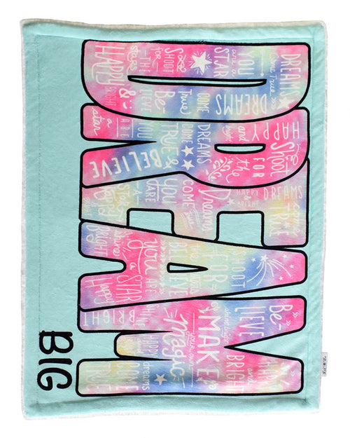 Plush Baby Blanket with Dream Big Graphic