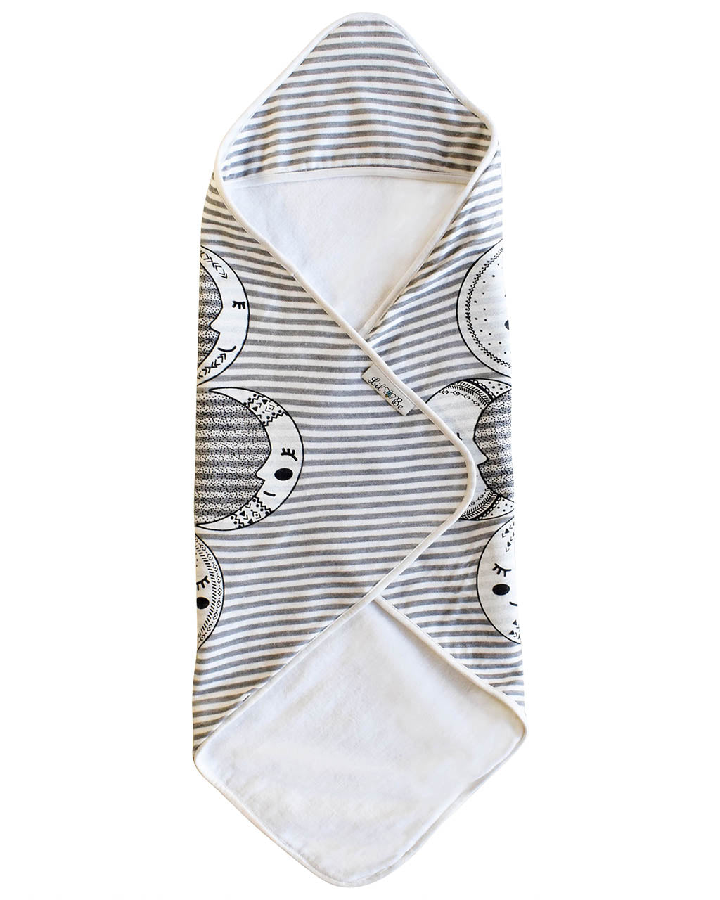 Moon Phases Hooded Towel Fold Up View