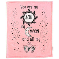 You are my Sun my Moon and all my Stars Cozy baby blanket