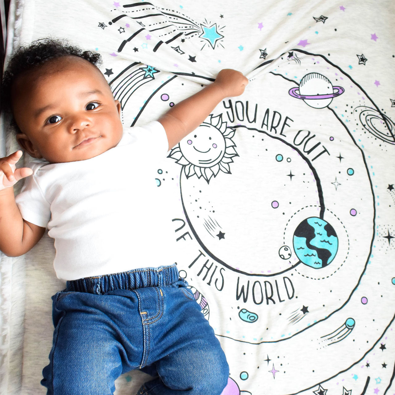 Galaxy Cozy Baby Blanket | Lil Be Shop